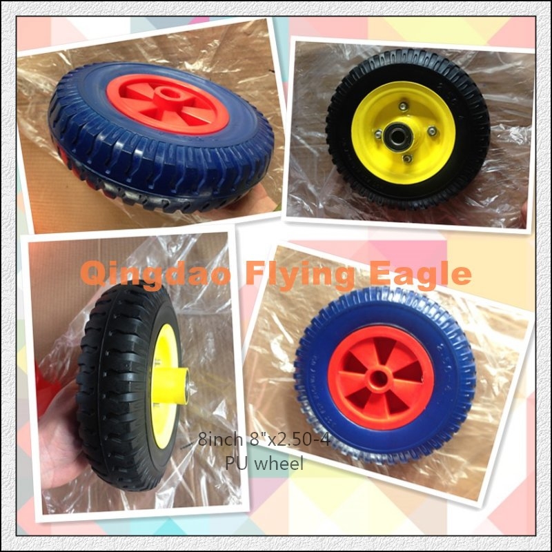 2.50-4 250-4 Flat Free PU Foam Wheel